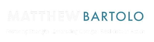 Matthew Bartolo logo. With the text: FOSTERING STRENGTH. EMBRACING CHANGE. RESILIENCE IN ACTION.