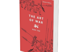 War strategy book cover featuring traditional Chinese battle artwork, emphasizing leadership, conflict, and historical tactics.