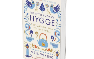 Comforting image of "The Little Book of Hygge" by Meik Wiking, emphasizing mindfulness and well-being practices rooted in Danish culture.
