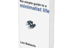 Minimalist life book cover with black footprints on white background, emphasizing simplicity and mental clarity.